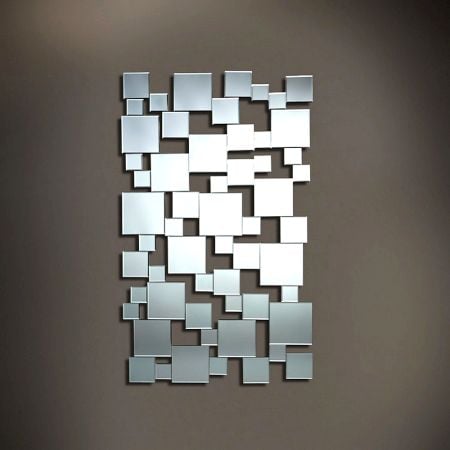 Layered Square Mosaic Wall Mirror